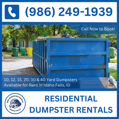 Residential Dumpster Rental in Idaho Falls, ID & Bonneville County - DDD Dumpster Rental Idaho Falls